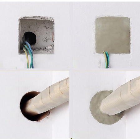 Xi Măng Trắng Bùn Đất Sét Trám Tường Chống Thấm Bù Trám Lỗ Điều Hòa Đường Ống Nước