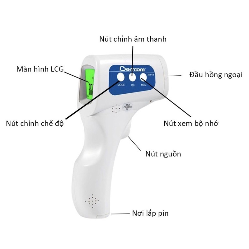 Nhiệt kế đo trán Berrcom JXB-178