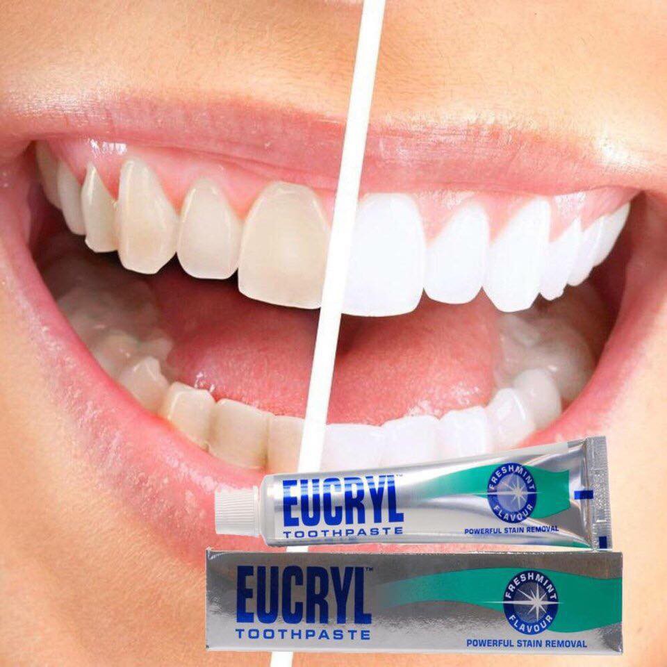 Eucryl Làm Trắng Răng - Kem Đánh Răng Tẩy Trắng Eucryl Toothpaste 62g