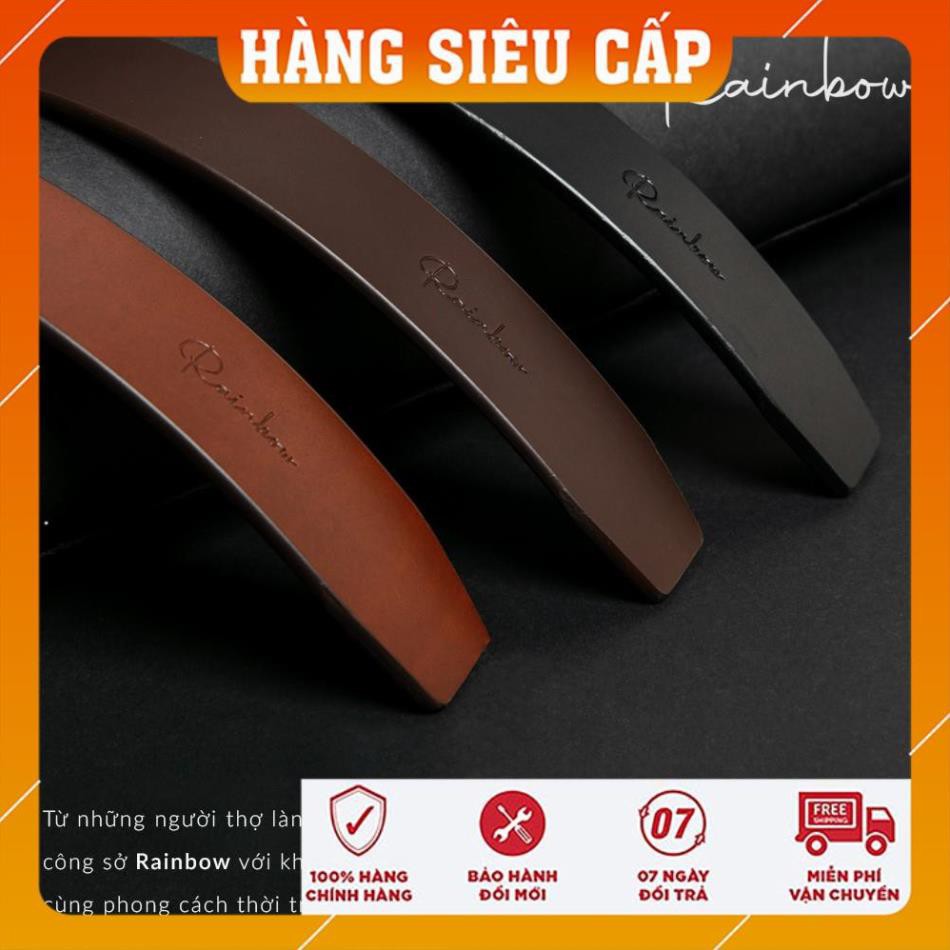 🌟 FREESHIP🌟DA THẬT 🌟 Thắt lưng nam Rainbow - 010 da thật kiểu dáng lịch lãm cho quý ông công sở MD07