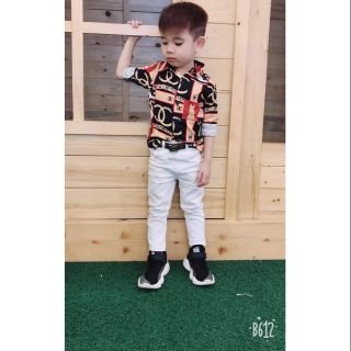 Áo sơ mi lụa cho bé trai