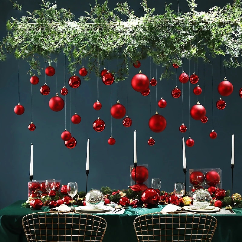 Trái Châu 4 / 6 / 8cm Trang Trí Cây Thông Giáng Sinh