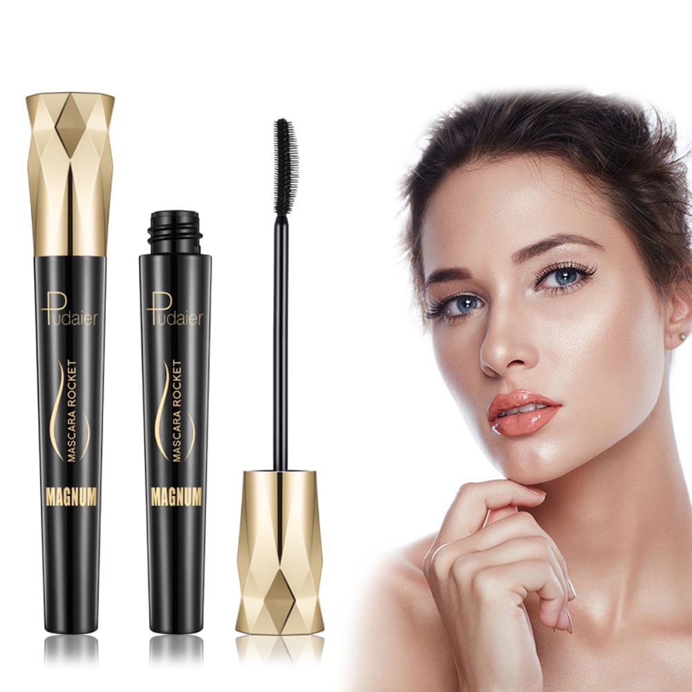 Mascara Pudaier sợi tơ 4D màu đen làm dài dày và cong mi chống nước chống nhòe
 | BigBuy360 - bigbuy360.vn