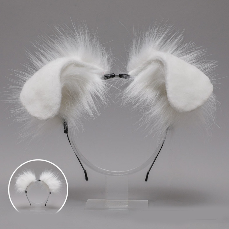 Băng Đô Cài Tóc Hình Tai Cún Nhồi Bông Đáng Yêu