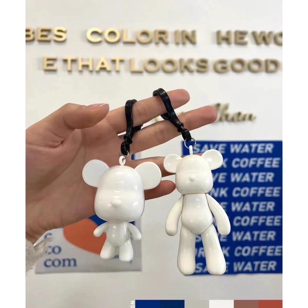 Set đồ chơi DIY móc khóa BearBrick hot trend nhiều màu sắc, gấu đổ màu móc khóa Master Kids