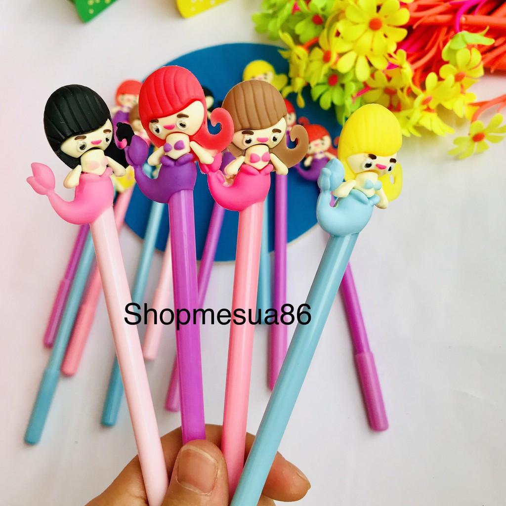 Bút nàng tiên cá nhiều màu siêu ngộ nghĩnh, bút mưc gel nước