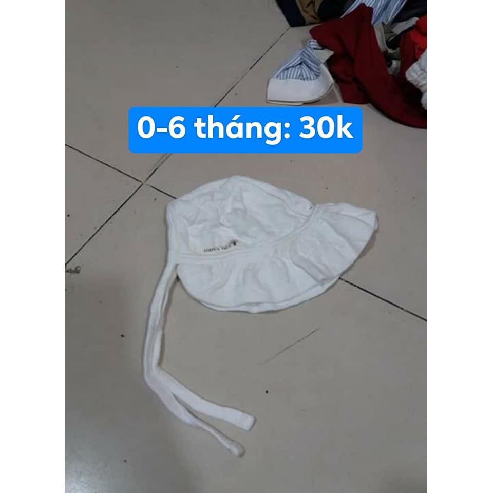 Nón trắng 0-6 tháng ms78