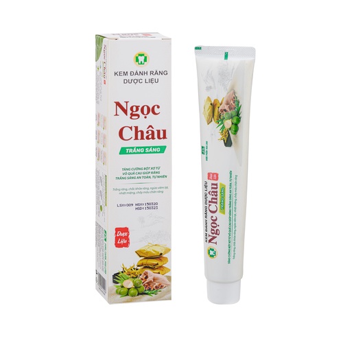 Kem Đánh Răng Dược Liệu Ngọc Châu Trắng Sáng 100g