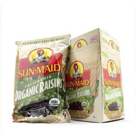 Hộp 2 Bịch Nho Xanh Sấy Khô Hữu Cơ Sun-Maid Organic Raisins 1814g Của Mỹ