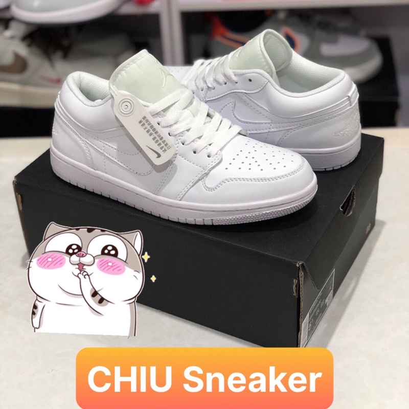 Giày Sneaker Jordan cổ thấp Full trắng phiên bản cao cấp giày thể thao jd1 low full white cao cấp