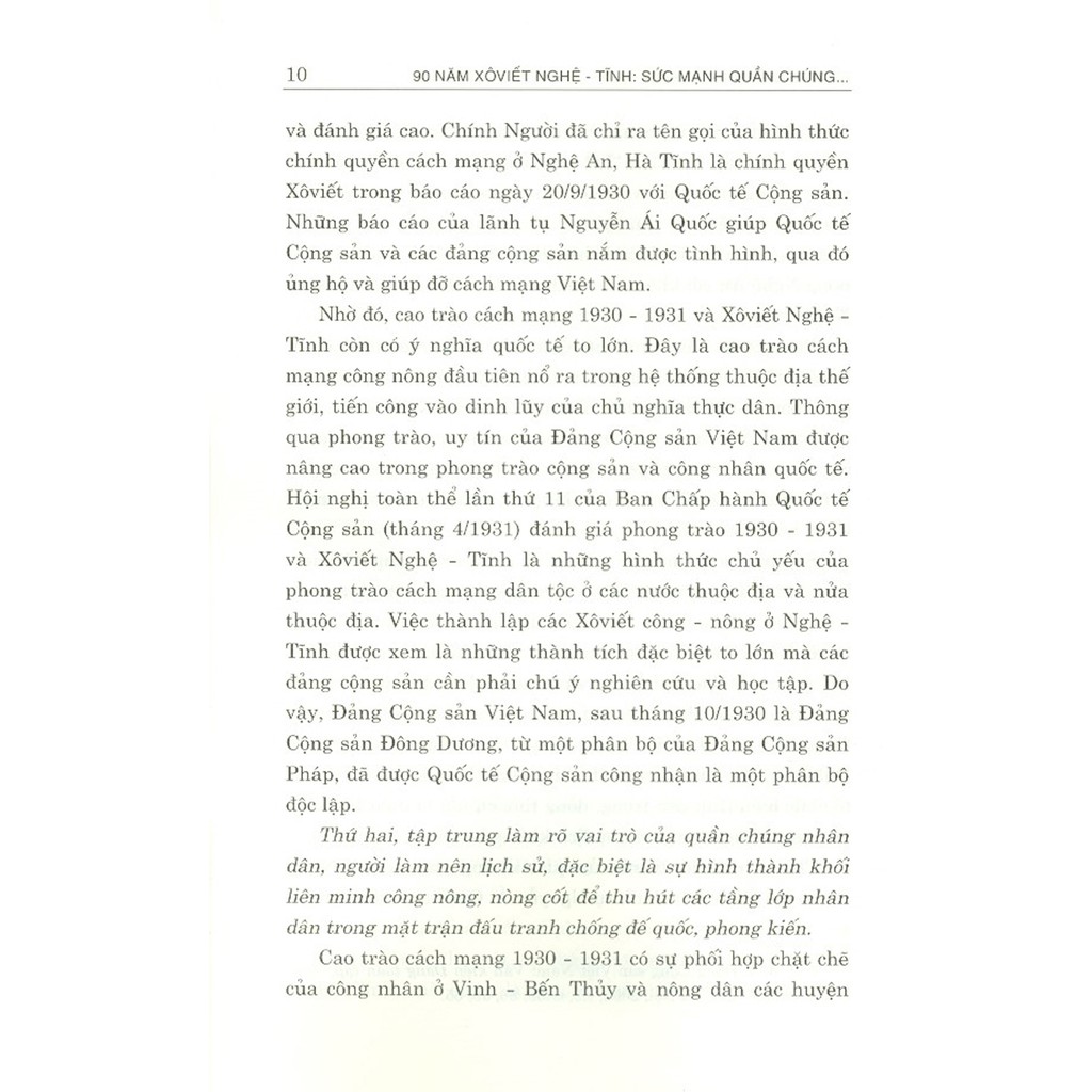 Sách - 90 Năm Xô Viết Nghệ – Tĩnh Sức Mạnh Quần Chúng Làm Nên Lịch Sử (1930 – 2020) (Kỷ Yếu Hội Thảo Khoa Học)