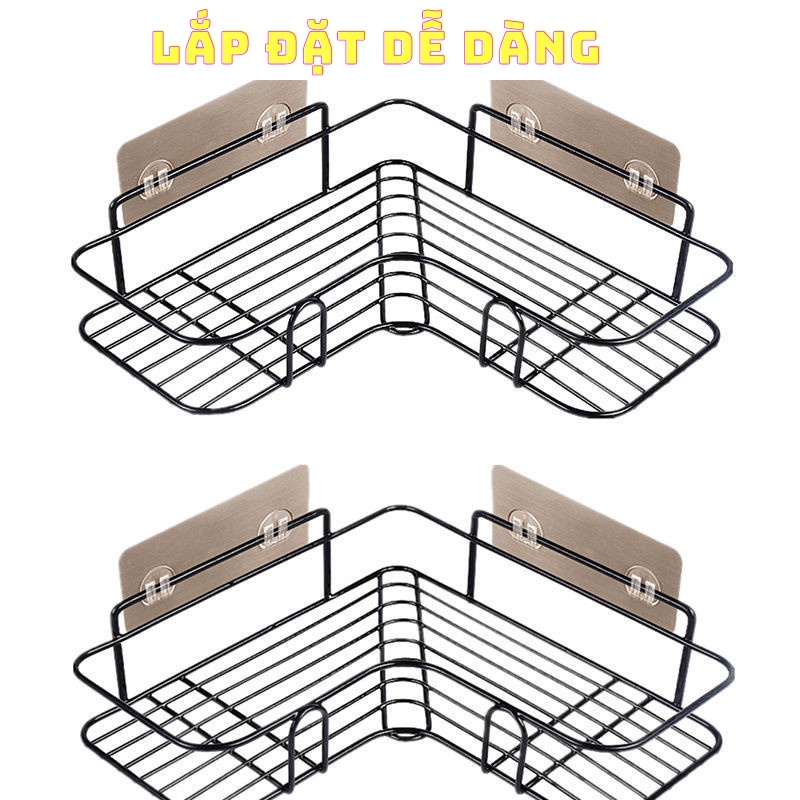 Kệ góc nhà tắm ,đựng gia vị chất liệu thép không gỉ ,có phun sơn tĩnh điện