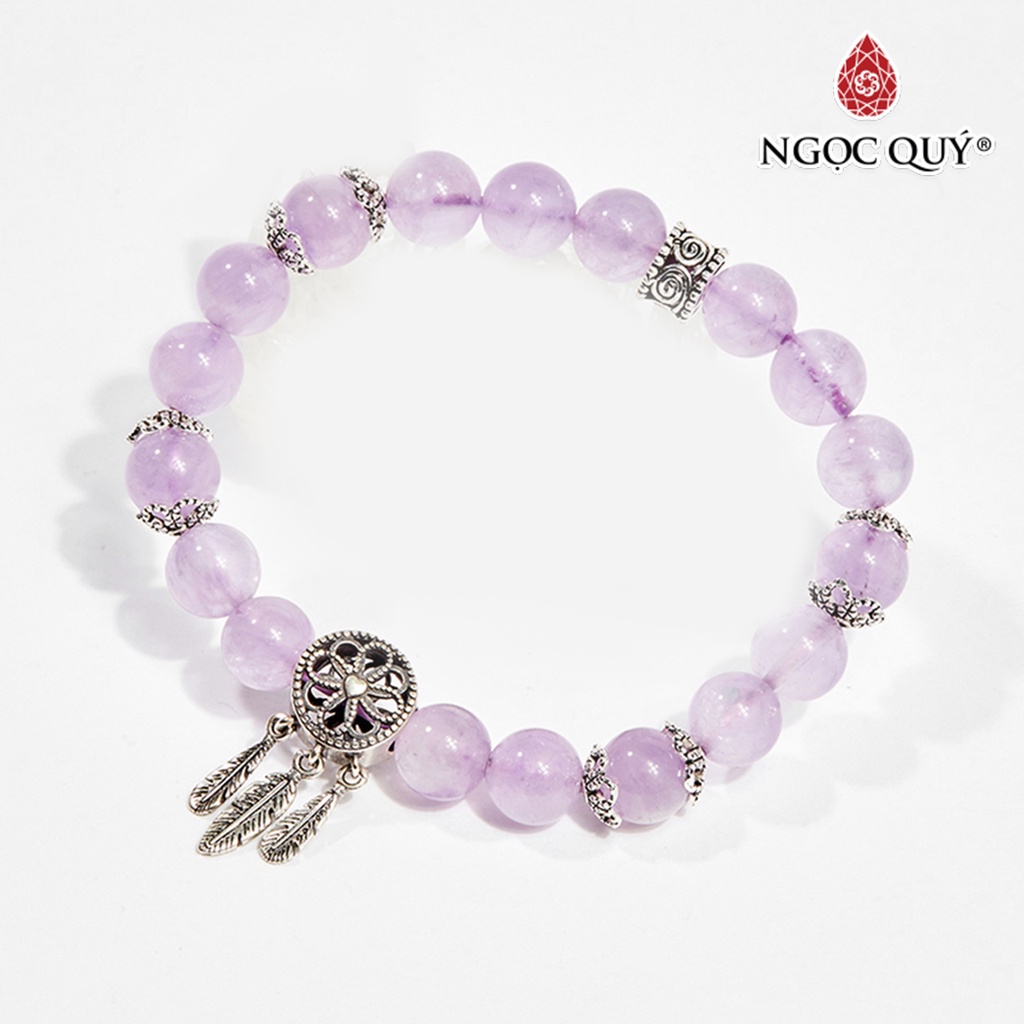 Vòng tay TA tím phối charm - Ngọc Quý
