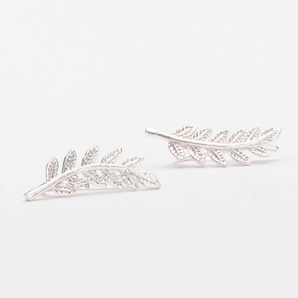 Bông Tai Hình Chiếc Lá Thiết Kế Thanh Lịch Cho Nữ