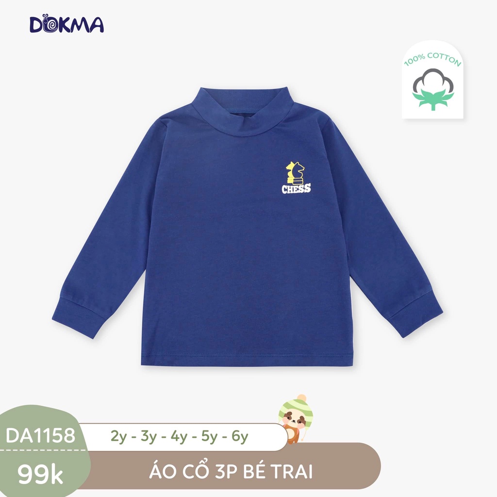2-6Y Áo cổ 3 phân bé trai Dokma DA912/DA1158
