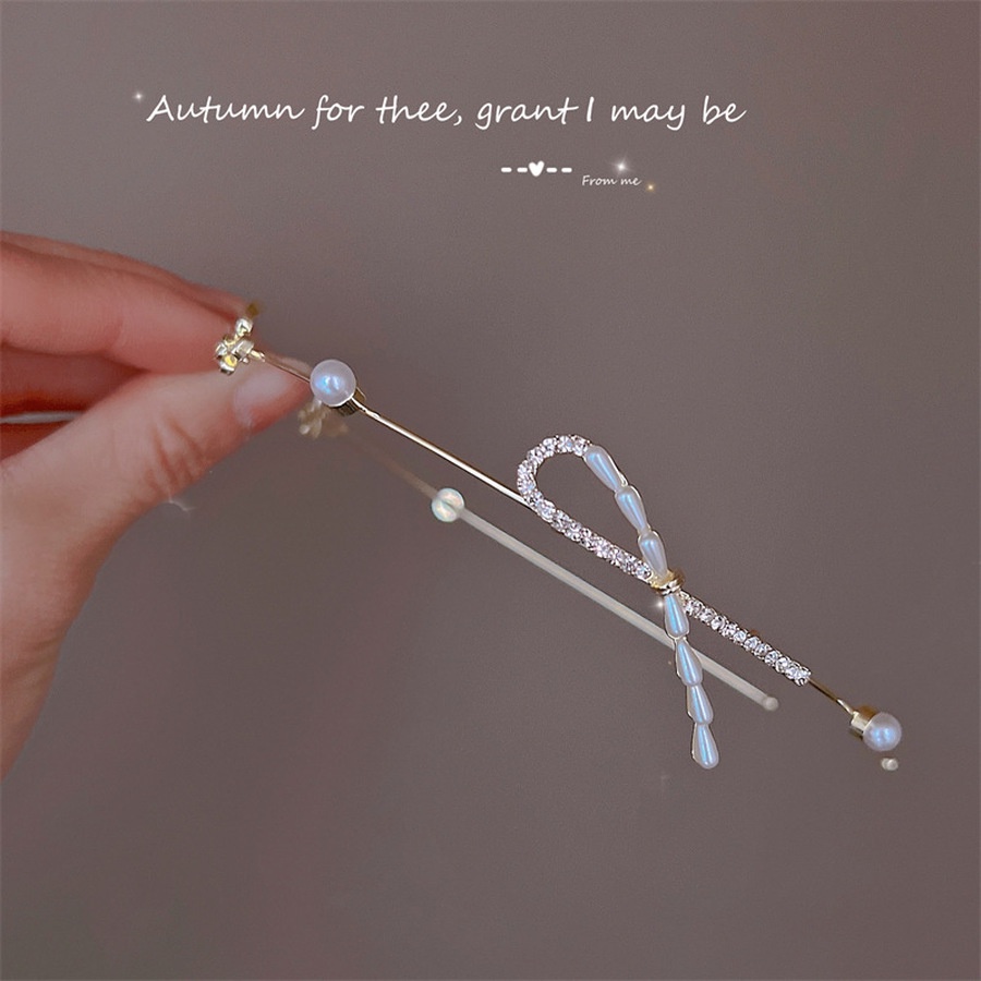 Băng Đô Cài Tóc Bằng Hợp Kim Đính Đá Và Ngọc Trai Dễ Thương