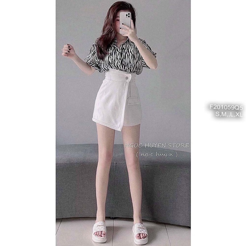 Quần giả váy ngắn đắp tà