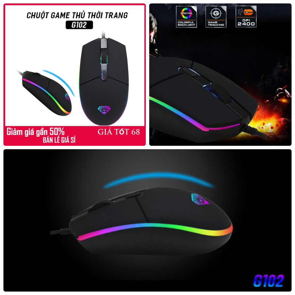 [FREESHIP] CHUỘT GAMING DIVIPARD X-2, OP-20, G102, OP-40 LED RGB