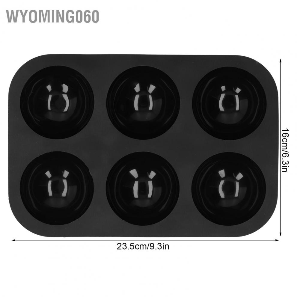 [Hàng Sẵn] Dụng cụ bếp tráng miệng sô cô la, bánh nướng bằng một khuôn silicon hình bán cầu 【Wyoming060】