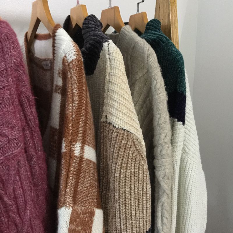 Áo len 2hand dày dặn kiểu vintage cho nữ