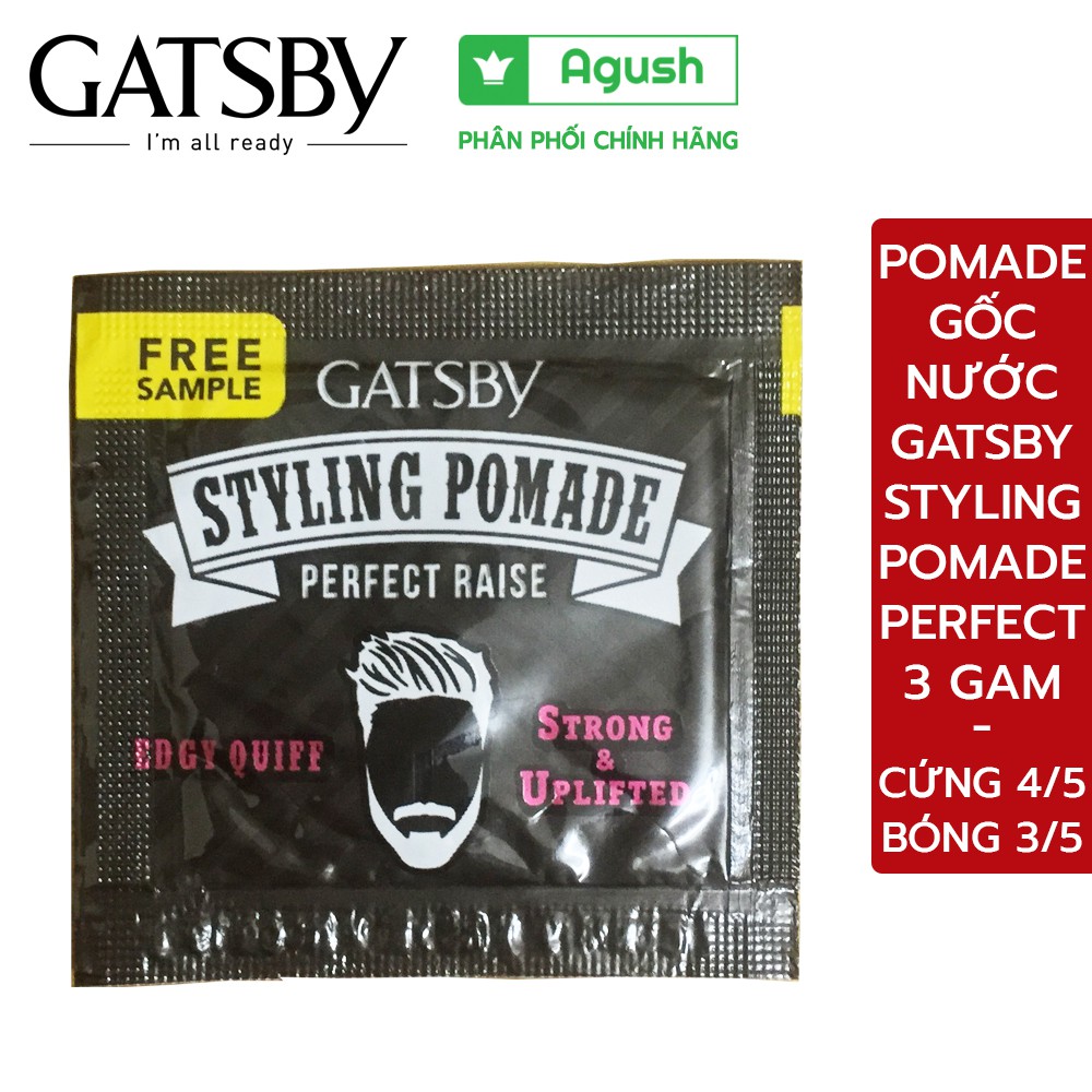 Pomade vuốt tóc nam gốc nước Gatsby Styling Pomade Perfect Raise giữ nếp lâu dễ gội sạch