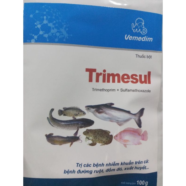 Trimesul 100 gram trộn cho cá ăn hsd 26/09/2024