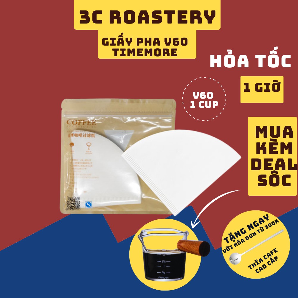 Giấy lọc cà phê Tmore size 1 - 2 cup ( 3C Roastery)