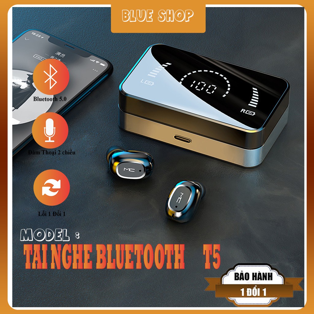 Tai nghe không dây Bluetooth MC BH315 màn hình Led hiển thị pin,tai nghe bluetotooth thể thao có gương Blueshop6688