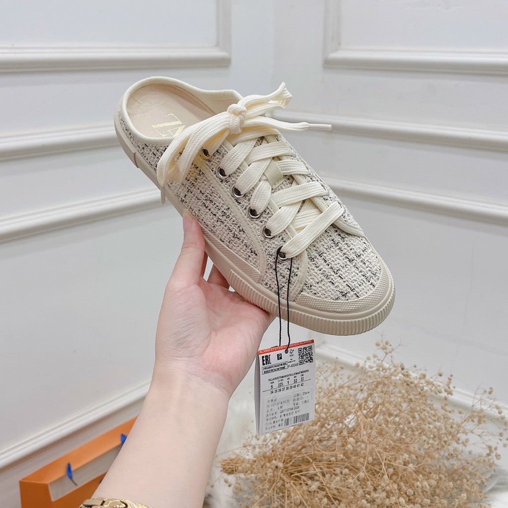 Giày sục nữ thể thao ZR vải dạ mới đế cao 3 cm tiện lợi dễ phối đồ