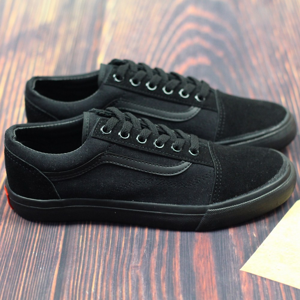 Giày Vs Cổ Thấp Old Nam Màu Full Đen