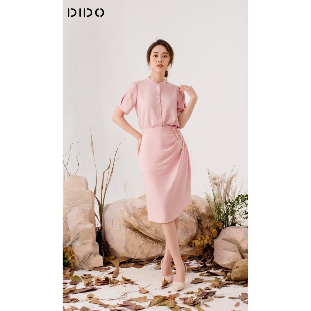 DIDO - Chân Váy Hồng Nhún Eo Nữ