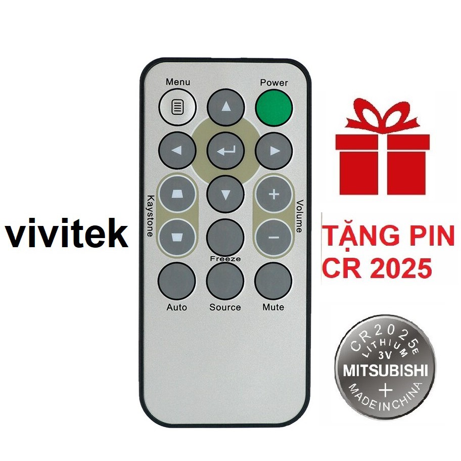 Remote máy chiếu VIVITEK mẫu 1 - Điều khiển máy chiếu VIVITEK mẫu 1 - PROJECTOR (Hàng hãng - tặng pin)