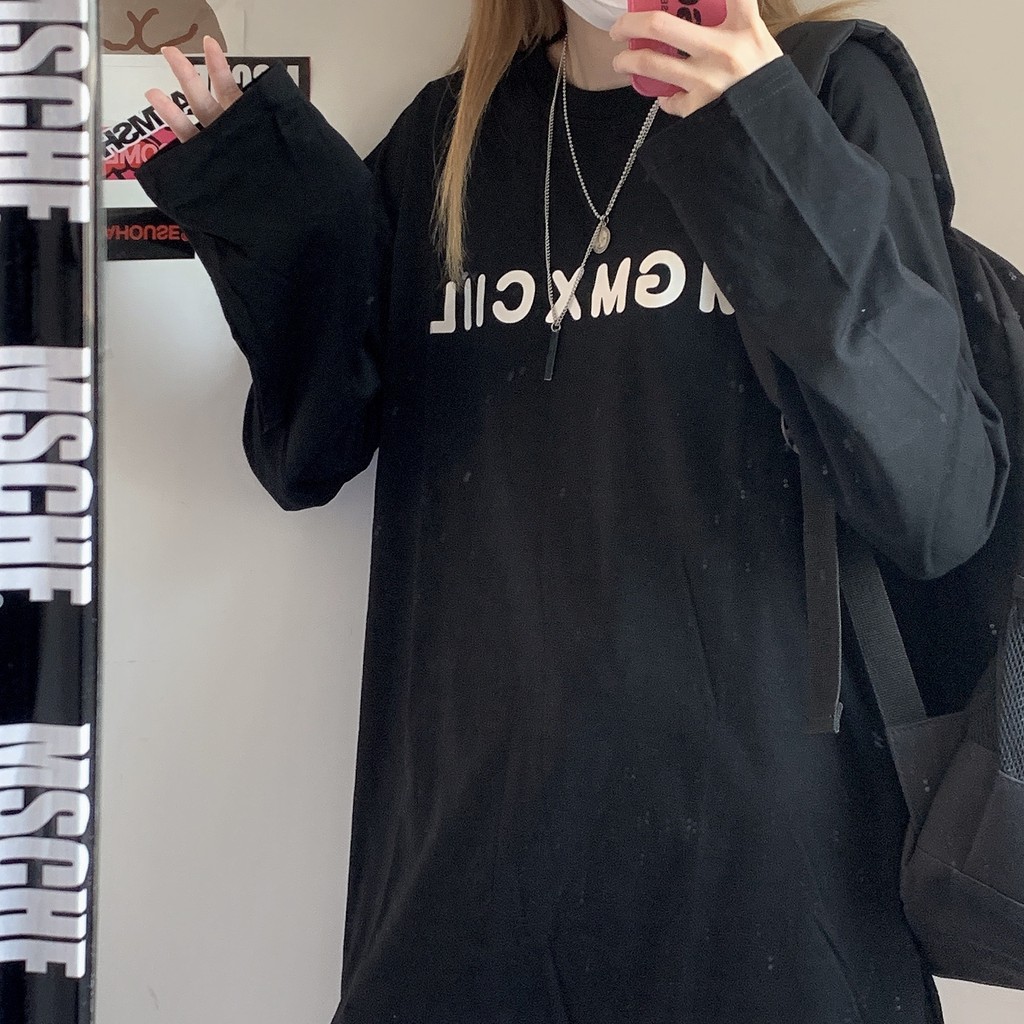 Áo thun tay dài form rộng Yinxx, áo sweater Unisex SW514