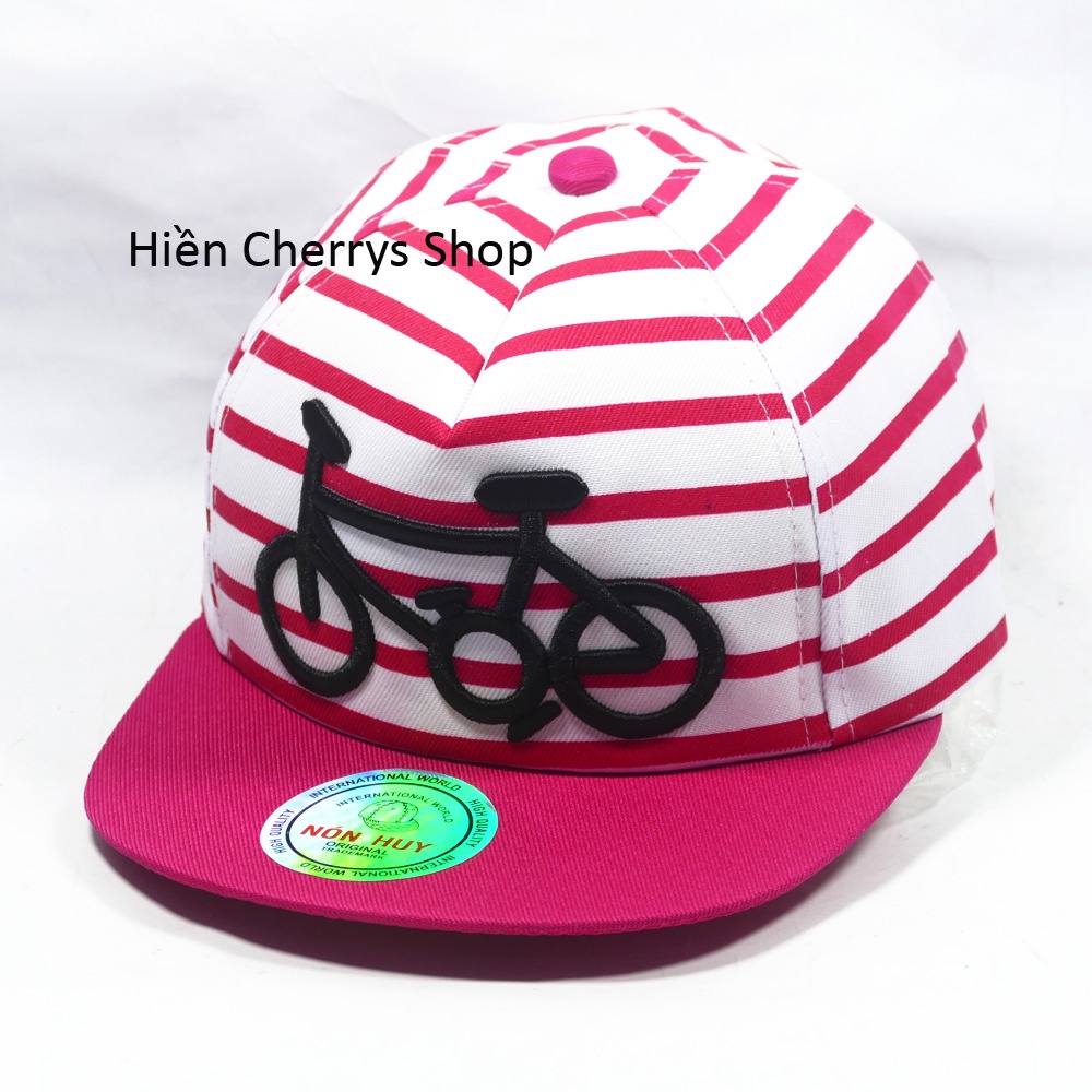[ Hình thật ]Nón hiphop nhí cho trẻ em Xe đạp - chất liểu vải Sam Sung &amp; Cotton cao cấp tạo cảm giác êm ái cho bé
