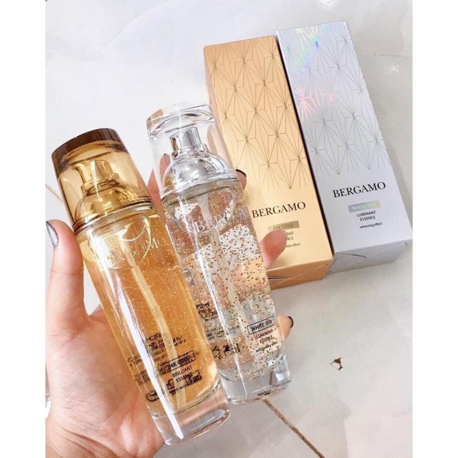 Srum dưỡng da BERGAMO 24k Gold Briliant Essence 100ml, srum cải thiện da mờ thâm nám