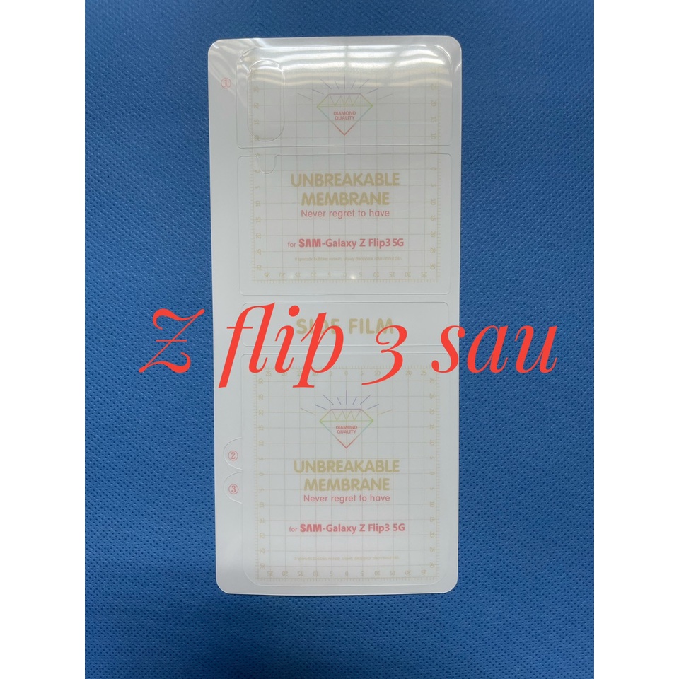 Dán dẻo PPF Samsung Galaxy Z Flip 3 trong suốt + tặng gạt, giấy lau