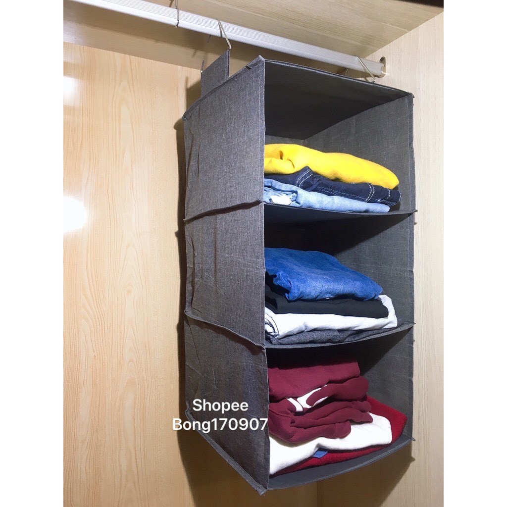 Giá treo đồ bằng vải xếp quần áo phong cách tiện gọn, dễ tìm chất vải oxford 300D (Hanging closet)