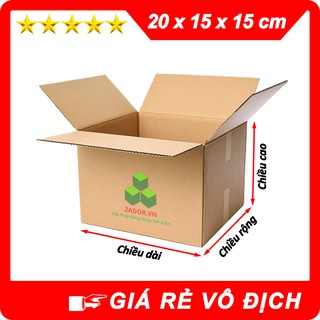 ComBo 50 Hộp Carton 20x15x15 Chuyên Shipcod Gía Rẻ - Thùng Carton Đóng Hàng
