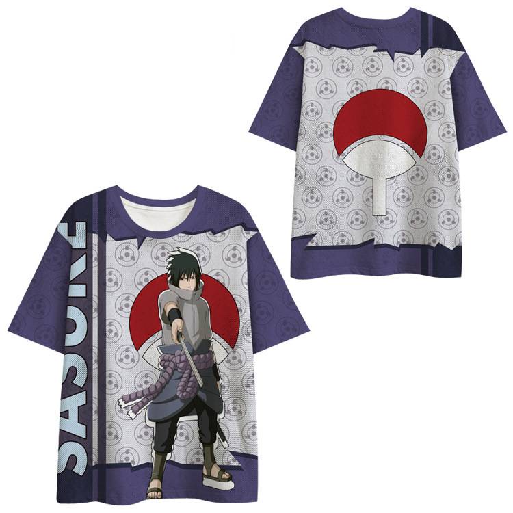 Áo Thun Ngắn Tay Dáng Rộng In Hình Anime NARUTO Giản Dị