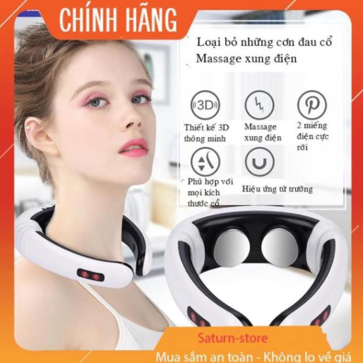 Máy massa xung điện giảm đau cổ vai gáy Cervical Vertebra Chữ C cao cấp, hiệu quả giảm đau, thư giãn - Chính hãng