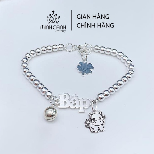 Lắc Bạc Bi Khắc Tên Mix Charm Con Giáp Cho Bé Minh Canh Jewelry