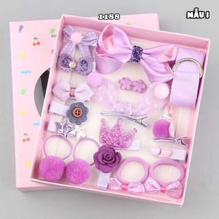 Set 18 dây cột tóc - kẹp tóc hàn quốc nhiều mẫu sành điệu