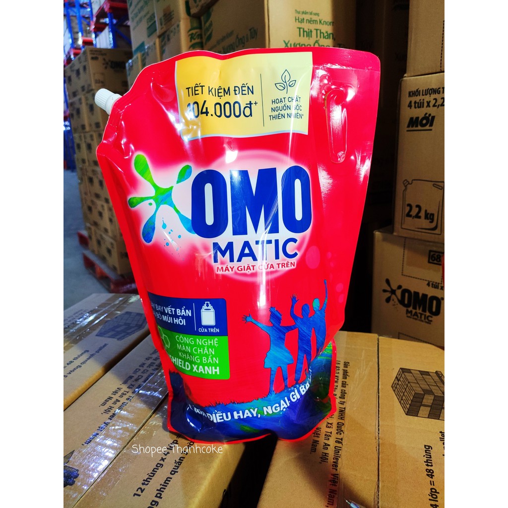 [Hoả Tốc] Nước Giặt OMO Matic Mới Cửa Trên 4kg (Đỏ) & Cửa Trước 3.7kg (Xanh) Bền Đẹp Có nắp vặn