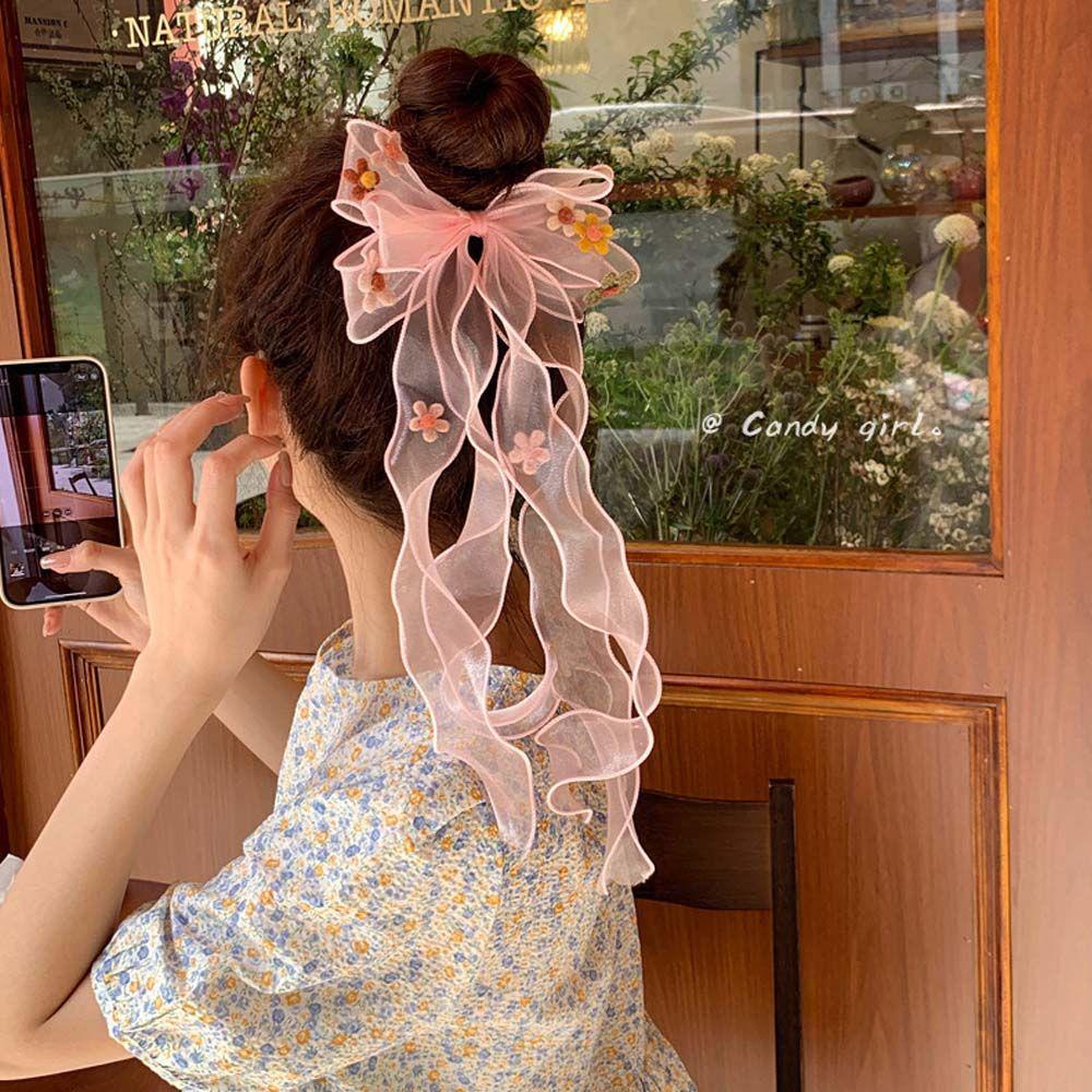 NICKOLAS Kẹp Tóc Bện Dây Dài Thanh Lịch Ngọt Ngào Dễ Thương Cho Bé Gái