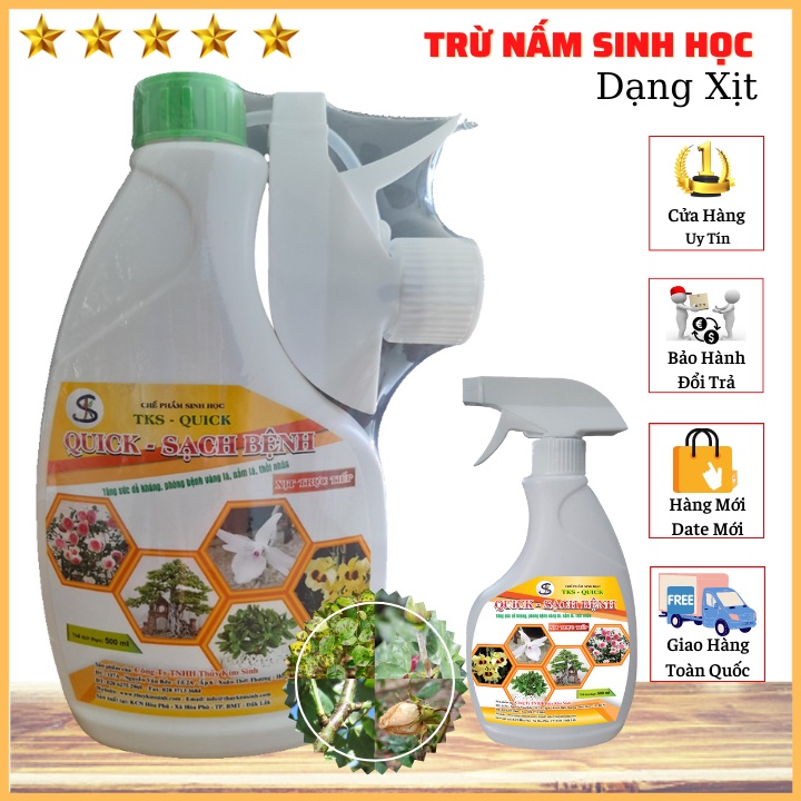Chai Xịt Pha Sẵn Trừ Nấm Bệnh Vàng Lá, Đen Thân, Thối Nhũn - Chai 500 ml