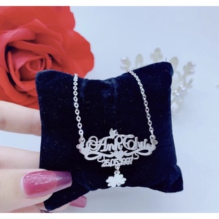 Dây mặt khắc tên cho bé ,bạc s99