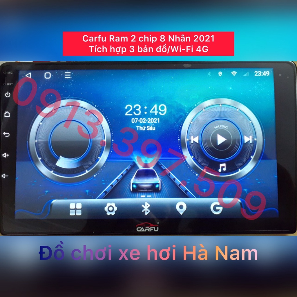 màn android carfu ram 2 chip 8 nhân 2021