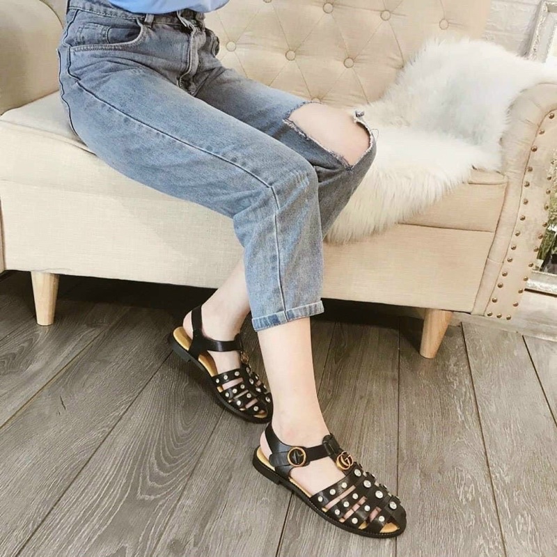 HÀNG CÓ SẴN!!!!Sandal Gucciii rọ đính đá hàng cao cấp FULLBOX
