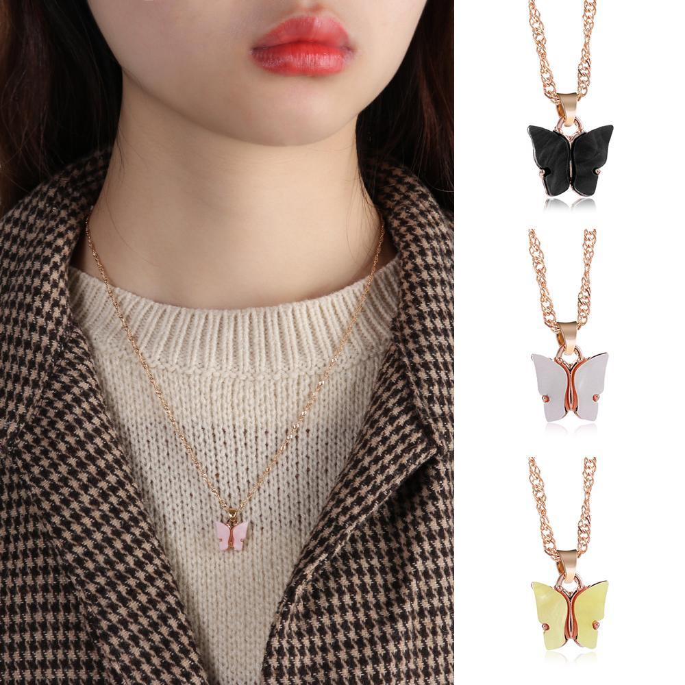 LAY Vòng cổ Mặt Hình Bướm Ngọt Ngào Dễ Thương Thời Trang Cho Nữ