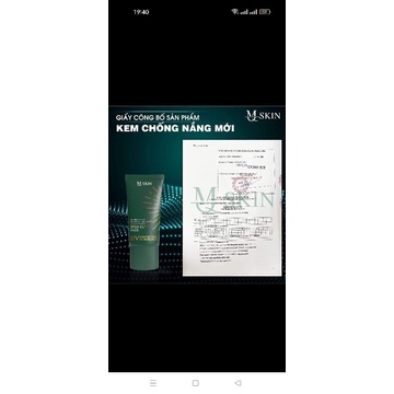 kem chống nắng MSKIN
